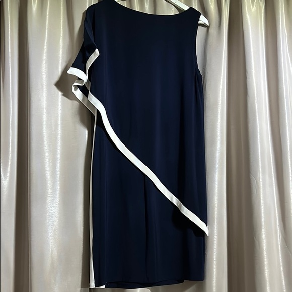 Lauren Ralph Lauren Blue Asymmetrical Cocktail Dress - Picture 5 of 6